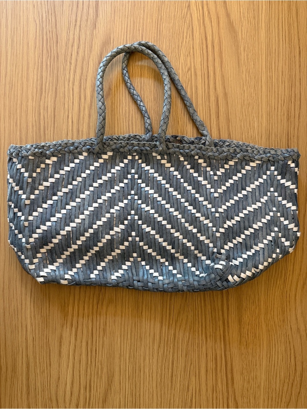Dragon Diffusion Kumari Basket Chevron Woven Tote